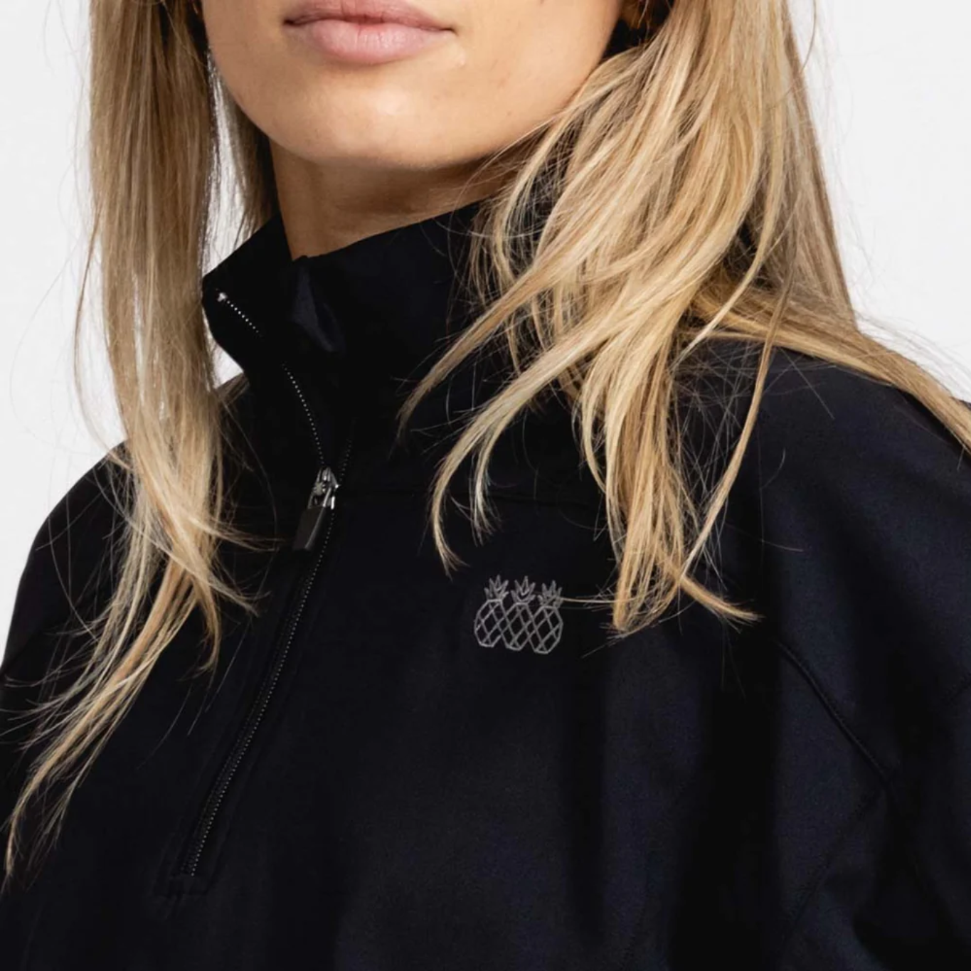 Tres Piñas | Women's Quarter Zip | Black