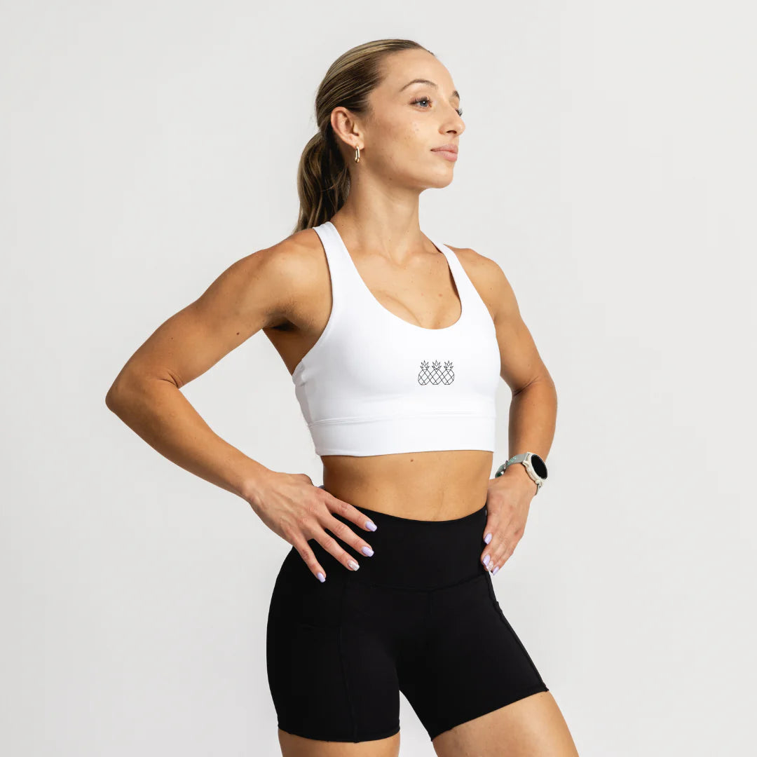 Tres Piñas | Women's Endurance Sports Bra | White