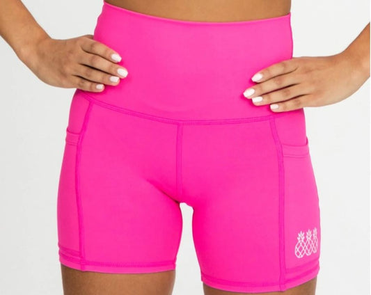 Tres Piñas | Women's OMG Shorts 5"| Rosa fuerte