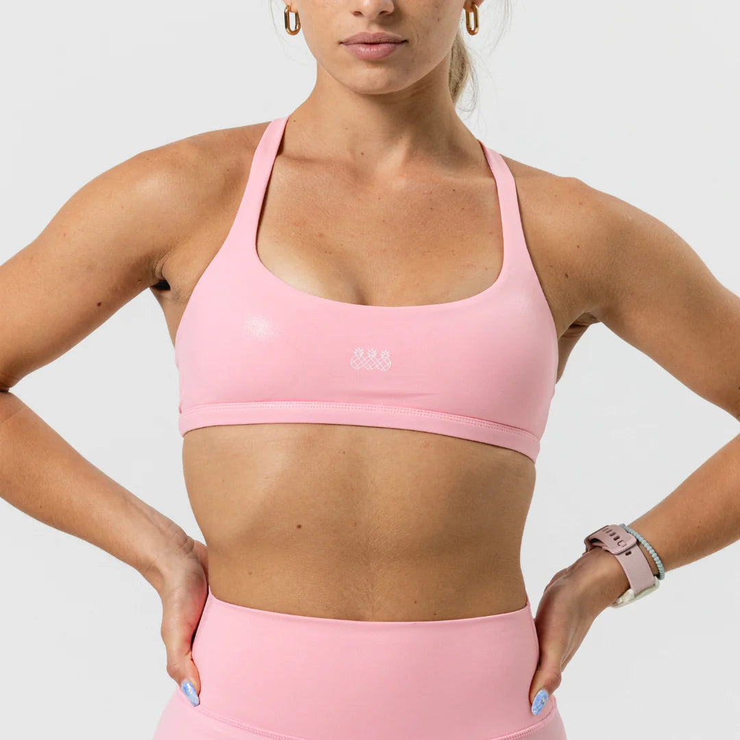 Tres Pìñas | Women's Freedom Sports Bra | Pink Glitter