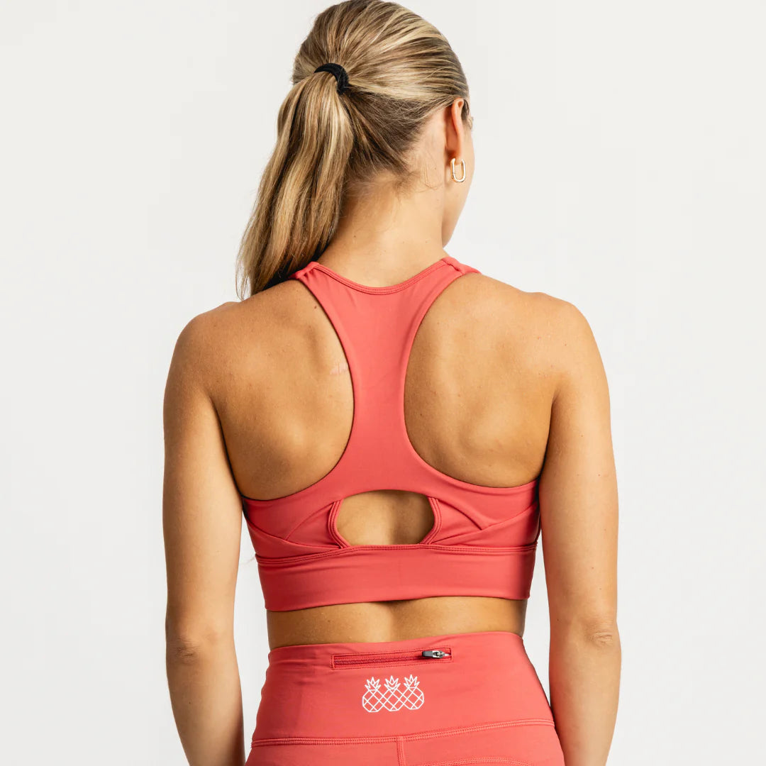 Tres Piñas | Women's Endurance Sports Bra | Salmon