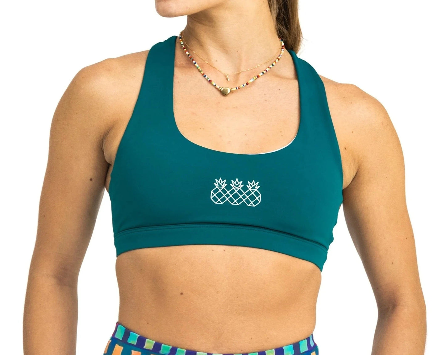 Tres Piñas | Women's Criss Cross Sports Bra | Jade