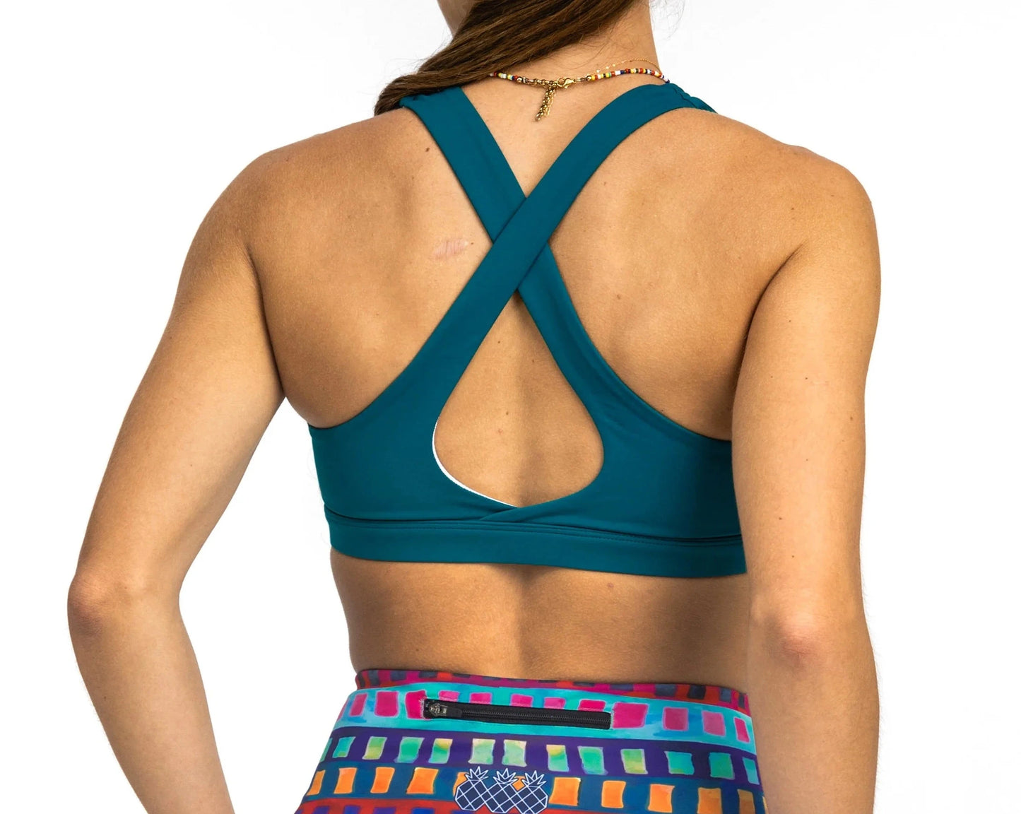 Tres Piñas | Women's Criss Cross Sports Bra | Jade