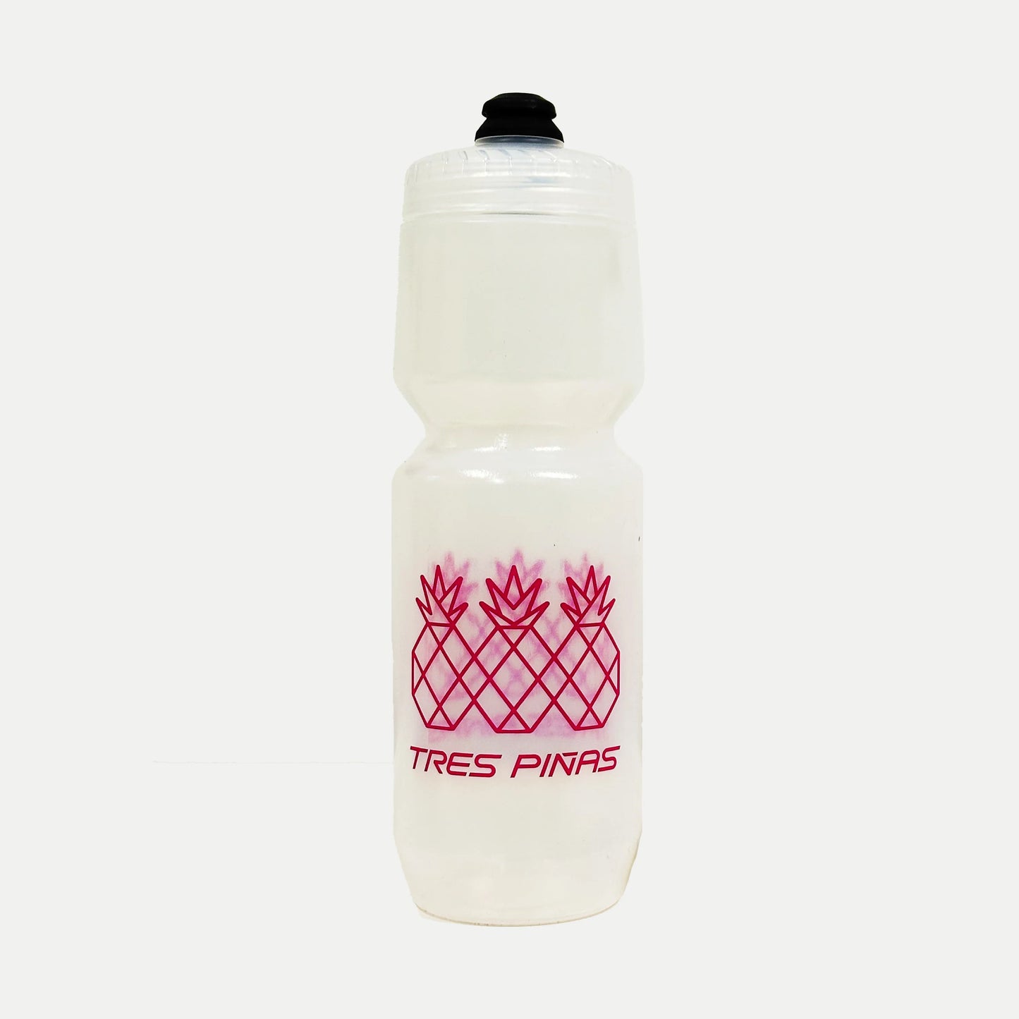 Tres Piñas | Water Bottle | Clear & Pink