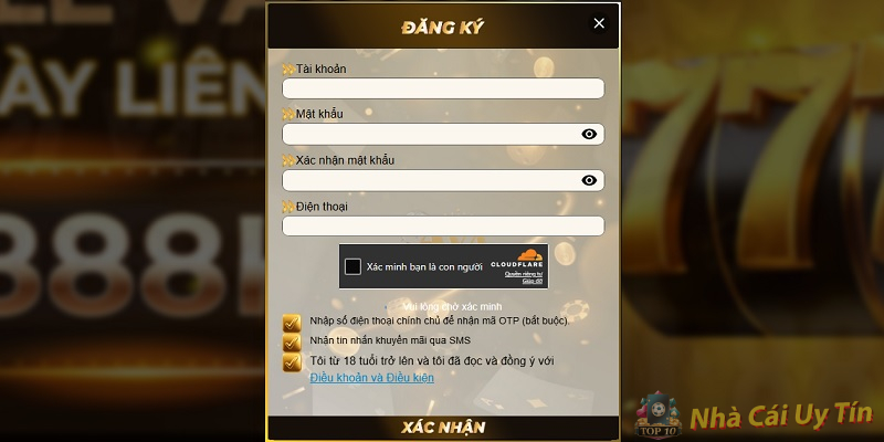 thực hiện các bước đơn giản để đăng ký